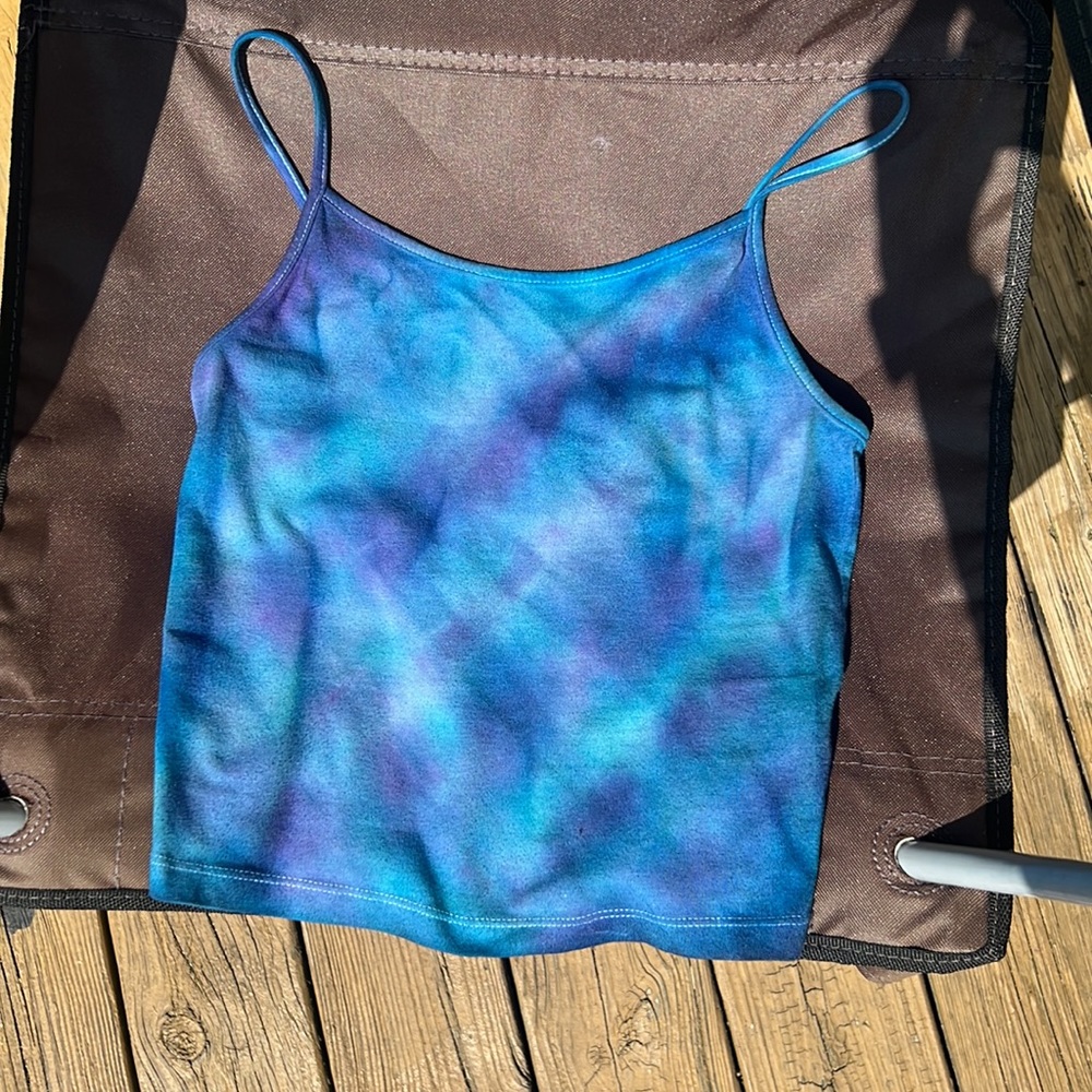 Tie dyed crop top tank